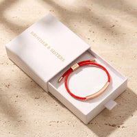 Thumbnail for Bracelet cordon rouge — dans l'écrin cadeau, or rose | SKU: lamour-rg