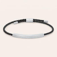 Thumbnail for Bracelet noir — photo produit sur fond blanc, argent | SKU: lecaviar-wg