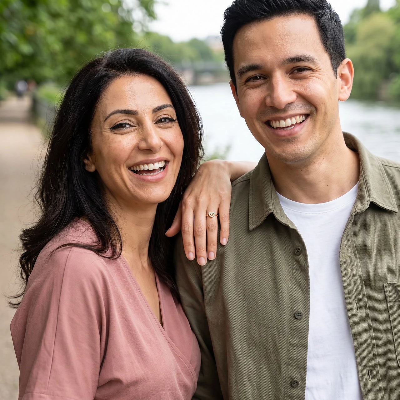 Bague réglable — photo en couple, or | SKU: lecoeur