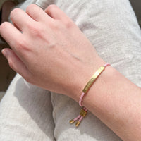 Thumbnail for Bracelet tressé — photo portée, taille réelle, or | SKU: lecorail-g