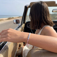 Thumbnail for Bracelet tressé — photo portée un jour de détente, argent | SKU: lecorail-wg