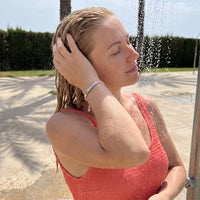 Thumbnail for Bracelet amitié — photo portée sous la douche, waterproof, argent | SKU: lecorail-wg