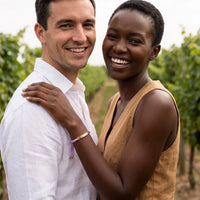 Thumbnail for Bracelet tressé — photo en couple, or rose | SKU: lemauve-rg