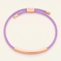 Thumbnail for Bracelet violet — photo produit sur fond blanc, or rose | SKU: lemauve-rg