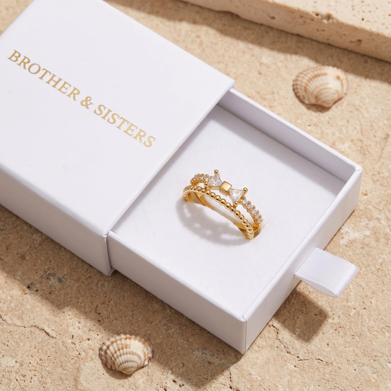 Bague papillon — dans l'écrin cadeau, or | SKU: lepapillon