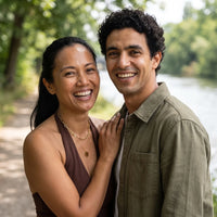 Thumbnail for Collier trombone — photo en couple, or | SKU: le-tendance-g