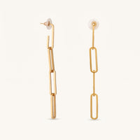 Thumbnail for Boucles d'oreilles chaîne — photo produit sur fond blanc, or | SKU: lespendantes