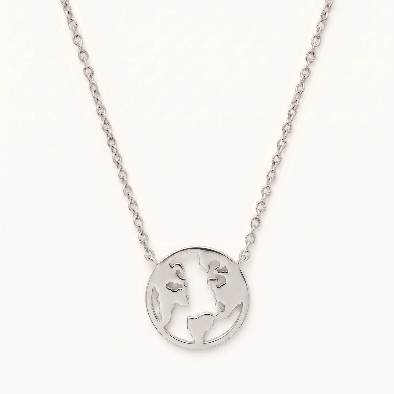 Collier acier inoxydable femme — photo produit sur fond blanc, argent | SKU: 22173453-white-gold