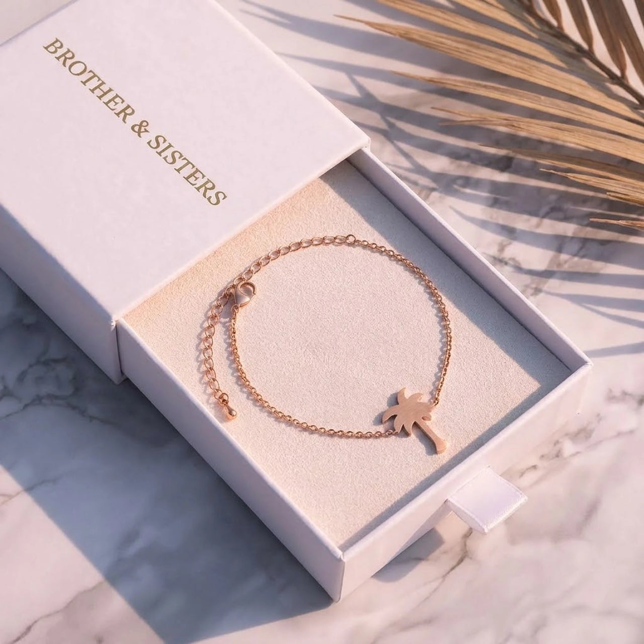 Bracelet palmier — dans l'écrin cadeau, or rose | SKU: 7819407-rose-gold-color