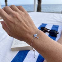 Thumbnail for Bracelet palmier — photo portée, taille réelle, argent | SKU: 7819407-silver-plated