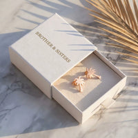 Thumbnail for Boucles d'oreilles palmier — dans l'écrin cadeau, or rose | SKU: 10287609-rose-gold-color