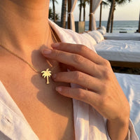 Thumbnail for Collier plage — photo portée, taille réelle, or | SKU: 8732822-gold-color