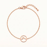 Thumbnail for Bracelet vague — photo produit sur fond blanc, or rose | SKU: 17429078-rose-gold