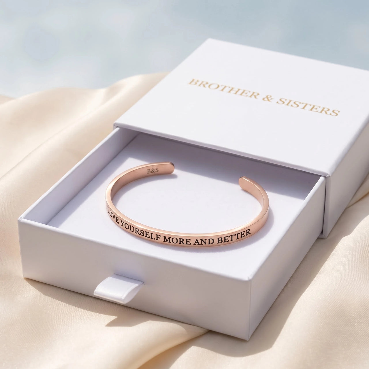 Bracelet jonc femme — dans l'écrin cadeau, or rose | SKU: lymab-rg
