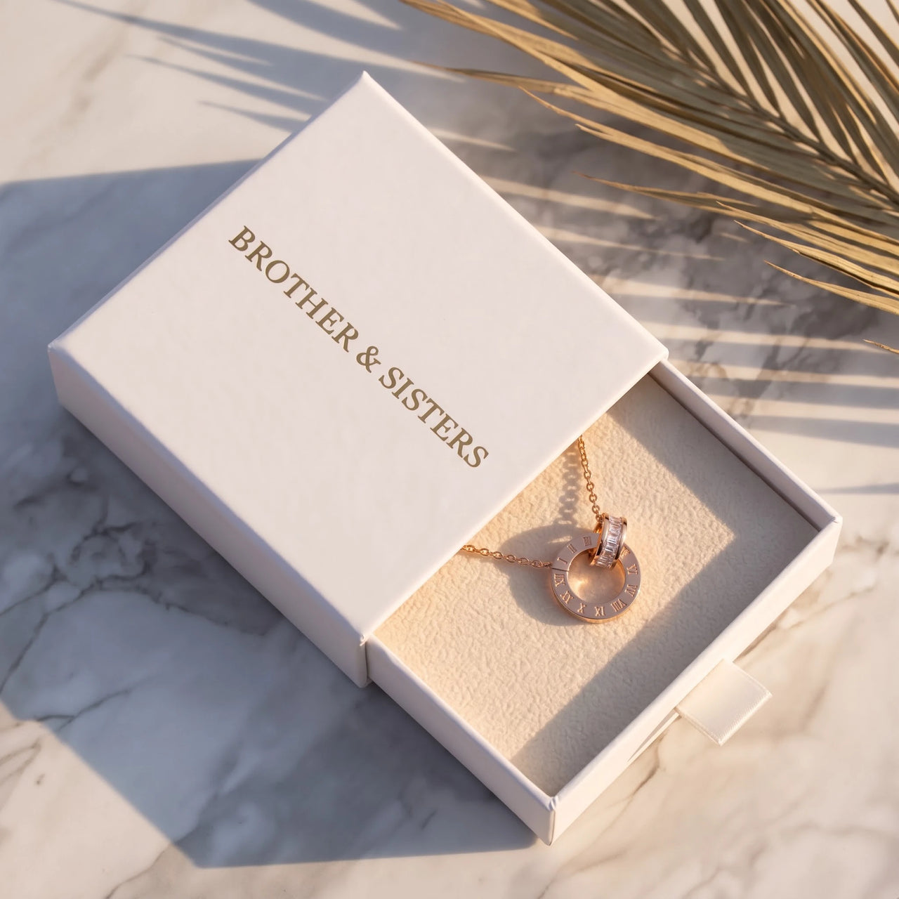 Bijoux acier inoxydable — dans l'écrin cadeau, or rose | SKU: 25535378-rose-gold