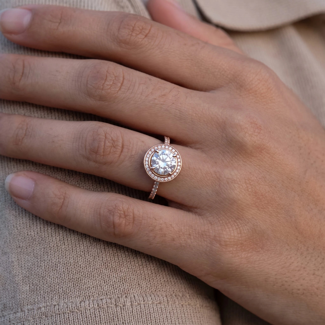 Bague or rose — gros plan sur les détails, or rose | SKU: 101791-4.5-rose-gold
