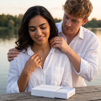 Thumbnail for Collier solitaire — photo en couple, argent | SKU: 505665