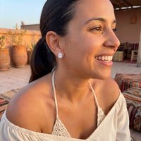 Thumbnail for Boucles d'oreilles argent femme — photo portée, argent | SKU: 505174