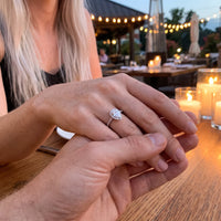 Thumbnail for Bague goutte d'eau — photo en couple, argent | SKU: 505162-4.5-silver