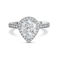Thumbnail for Bague goutte d'eau — photo produit sur fond blanc, argent | SKU: 505162-4.5-silver