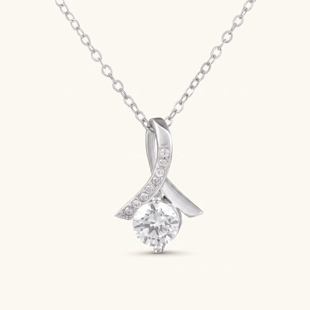 Collier ruban — photo produit sur fond blanc, argent | SKU: 6309048