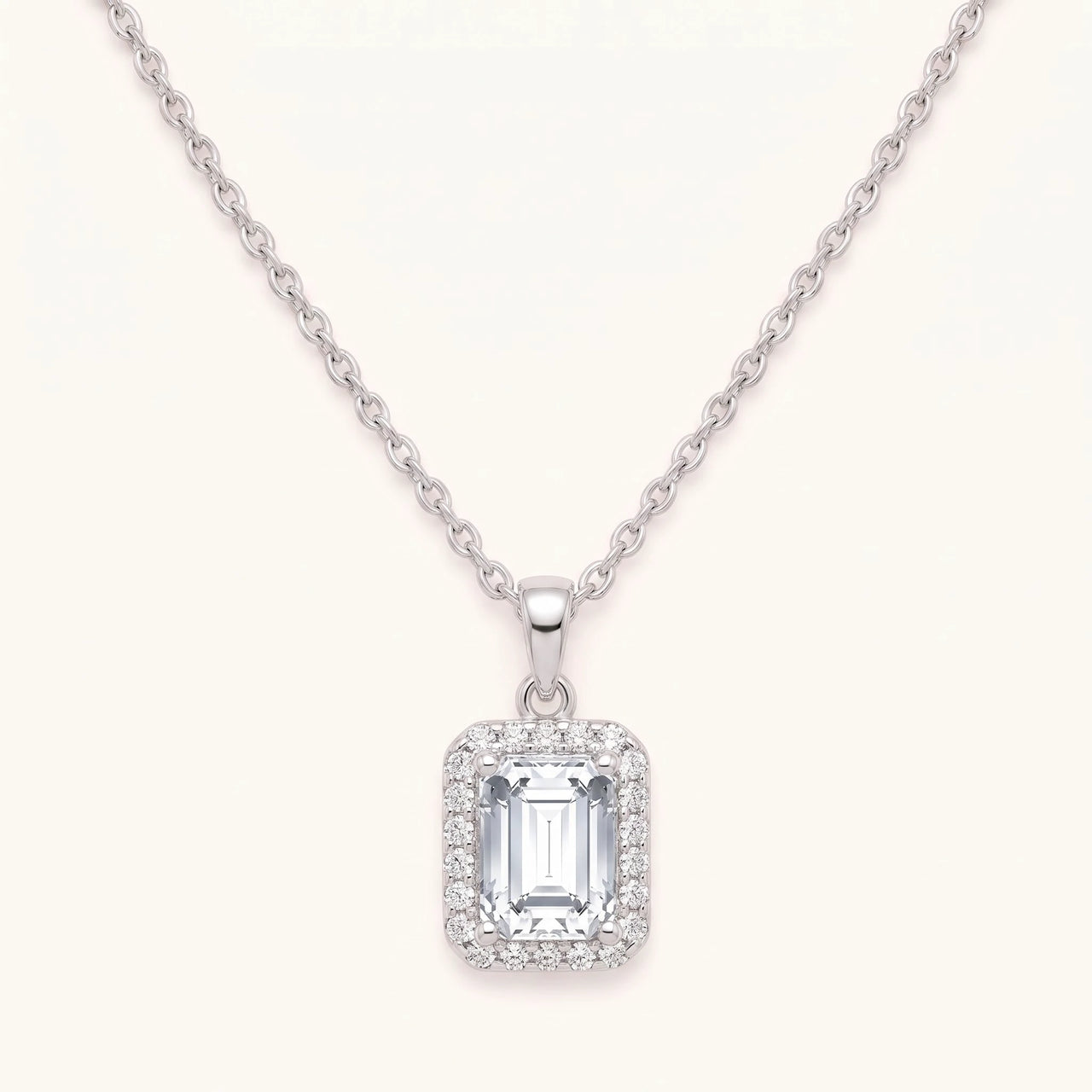 Pendentif rectangle — photo produit sur fond blanc, argent | SKU: 22559056