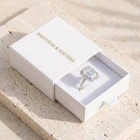 Thumbnail for Bague taille émeraude — dans l'écrin cadeau, argent | SKU: 1969566-4.5-silver