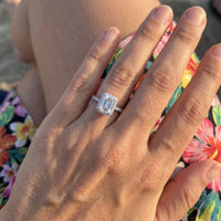 Thumbnail for Bague de fiançailles — photo portée, taille réelle, argent | SKU: 1969566-4.5-silver