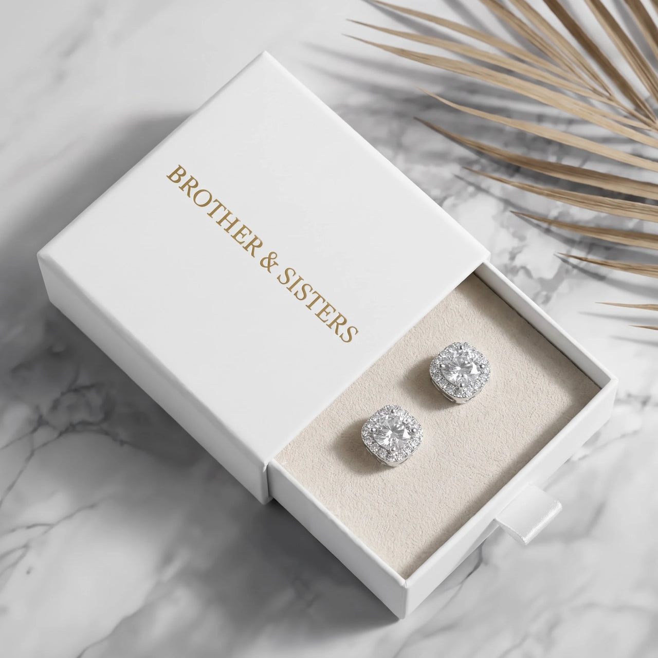 Boucles d'oreilles acier inoxydable — dans l'écrin cadeau, argent | SKU: 505263