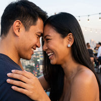 Thumbnail for Boucles d'oreilles mariée — photo en couple, argent | SKU: 505185-white