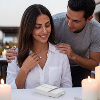 Thumbnail for Collier zircon — photo en couple, argent | SKU: 505721