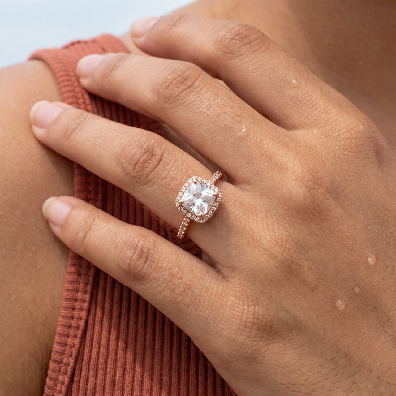 Bague or rose femme — gros plan sur les détails, or rose | SKU: 497131-4.5-rose-gold