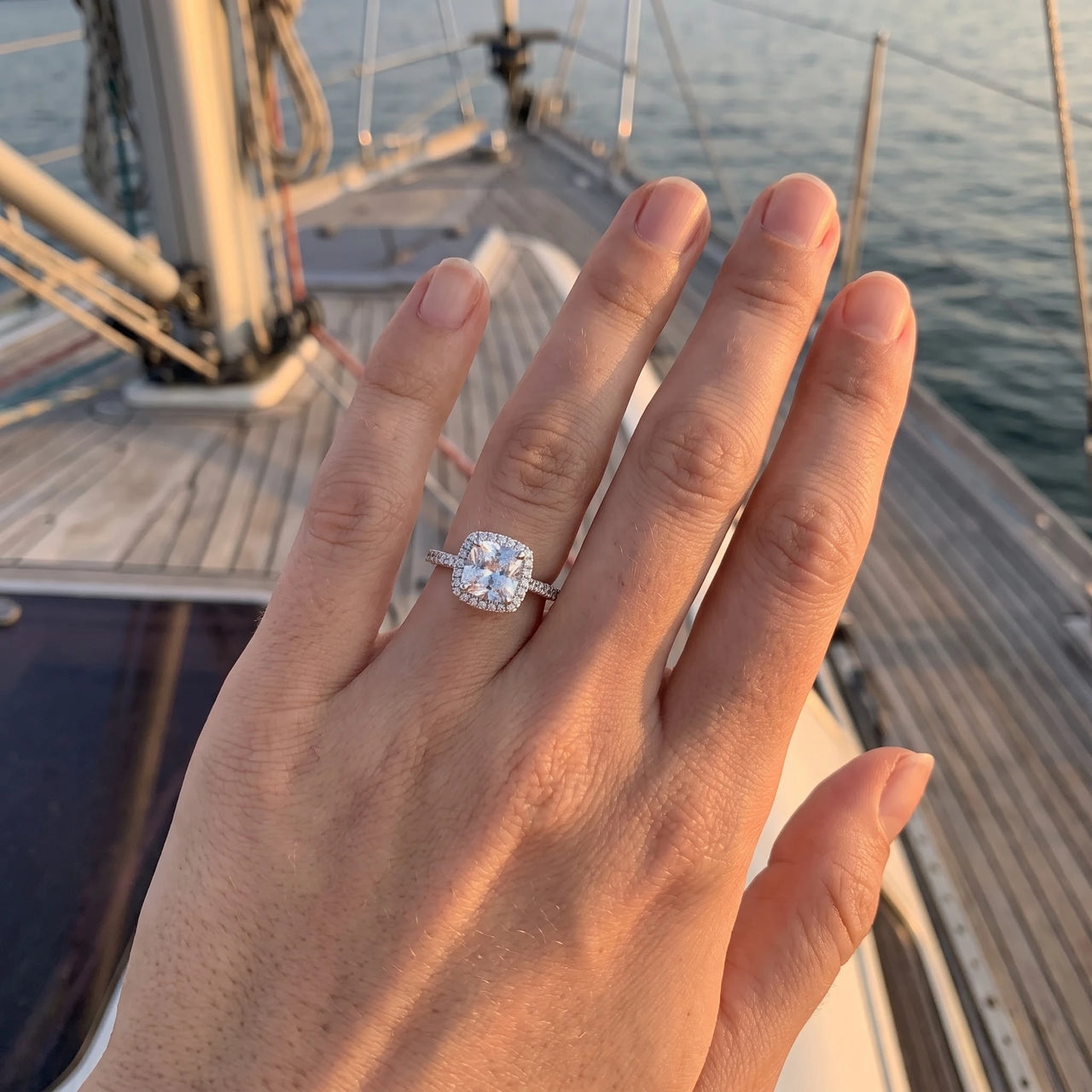 Bague argent femme — photo portée, taille réelle, argent | SKU: 497131-4.5-silver