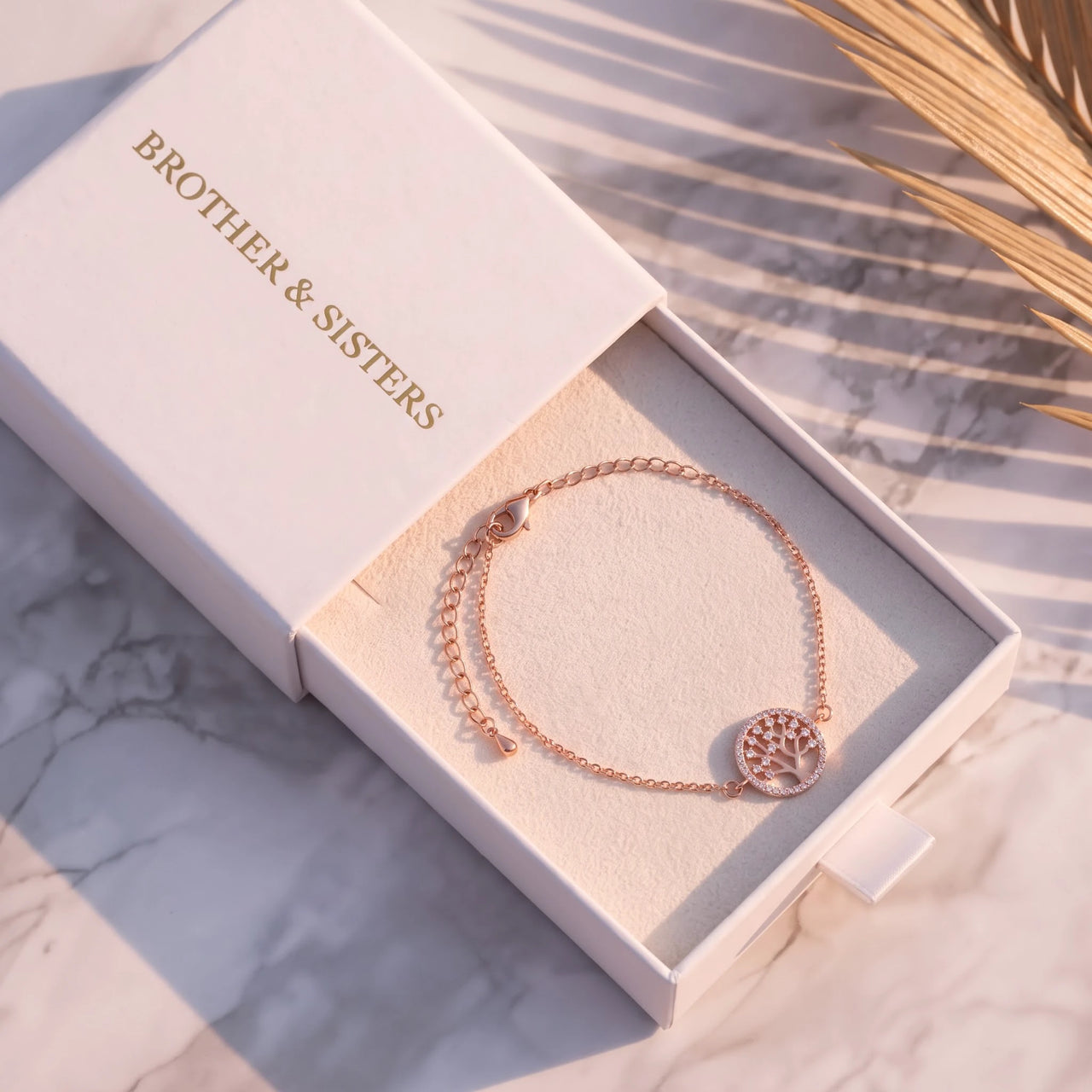 Bracelet arbre de vie — dans l'écrin cadeau, or rose | SKU: 18963309-rose-gold