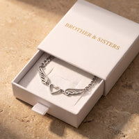 Thumbnail for The silver bracelet in the Brother & Sisters gift box | SKU: 42007-silver